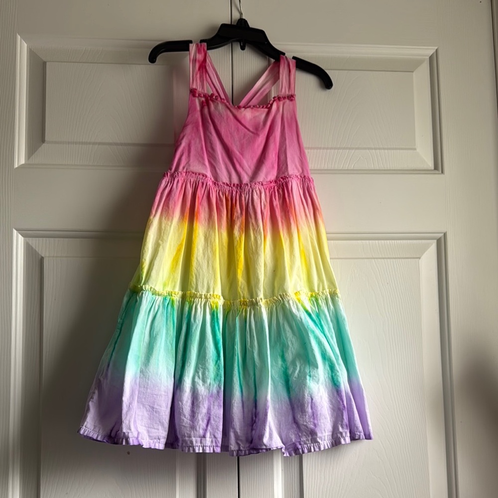 Isaac Mizrahi Pink and Yellow Sundress Casual Sleeveless Halter